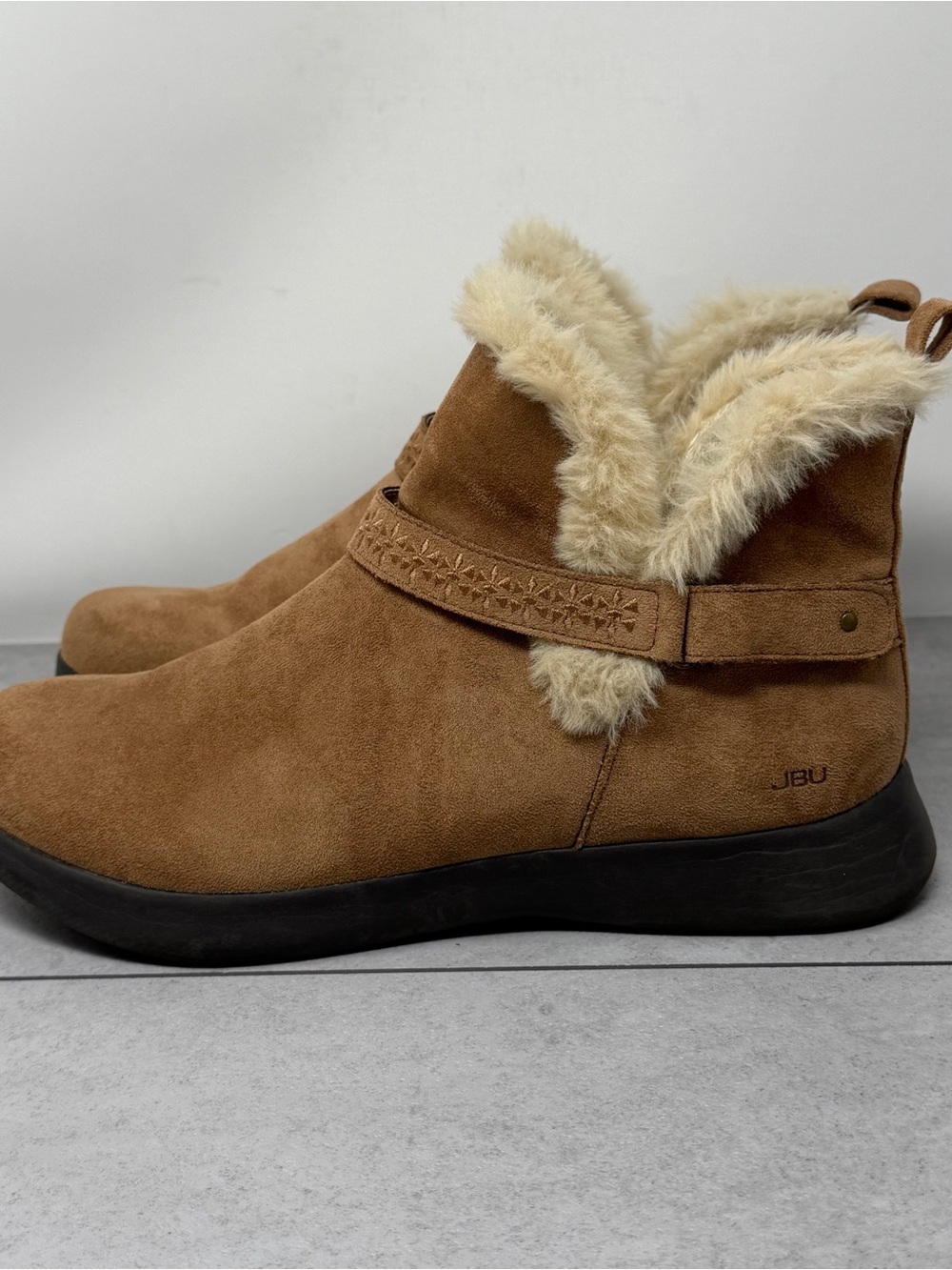 JBU NORDIC Women's Brown Faux-Shearling Ankle Booties SZ 9.5 Cabincore, gorpcore